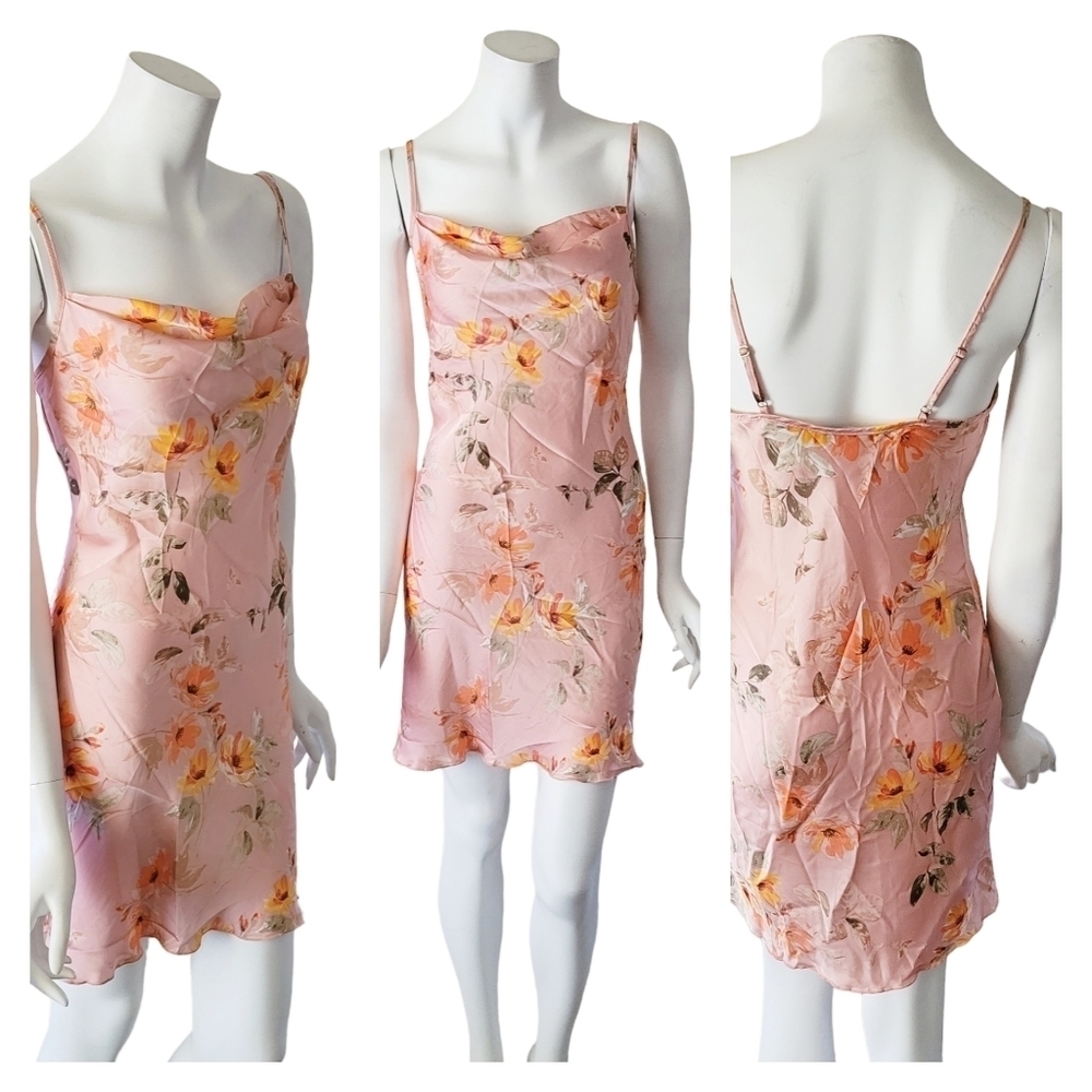 Bebe Women's Floral Mini Slip Dress In‎ Rose